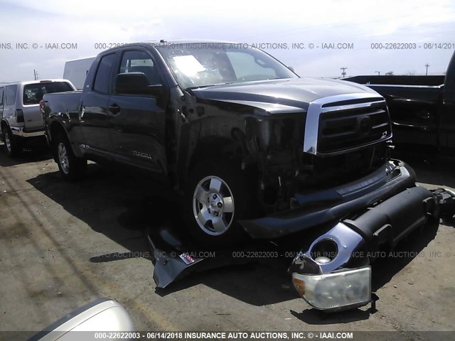5TFUY5F19BX160816 - 2011 TOYOTA TUNDRA DOUBLE CAB SR5 GRAY photo 1