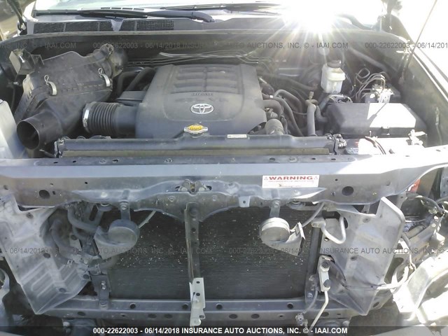 5TFUY5F19BX160816 - 2011 TOYOTA TUNDRA DOUBLE CAB SR5 GRAY photo 10