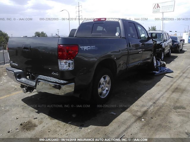 5TFUY5F19BX160816 - 2011 TOYOTA TUNDRA DOUBLE CAB SR5 GRAY photo 4