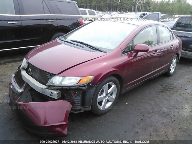 2HGFA16928H532264 - 2008 HONDA CIVIC EXL იასამნისფერი ფოტო 2