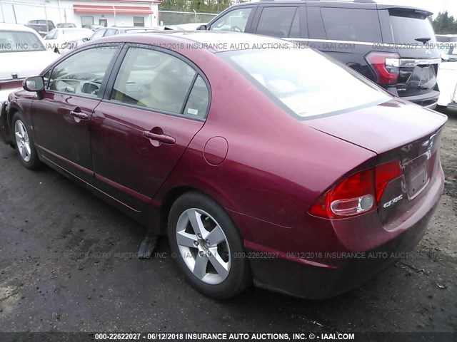 2HGFA16928H532264 - 2008 HONDA CIVIC EXL იასამნისფერი ფოტო 3