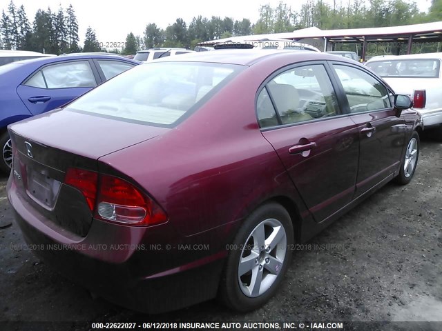 2HGFA16928H532264 - 2008 HONDA CIVIC EXL იასამნისფერი ფოტო 4