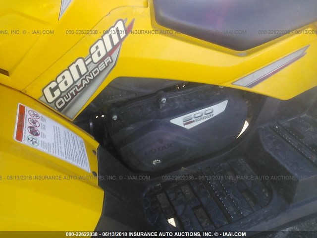 2BVEPCK127V000834 - 2007 CAN-AM OUTLANDER 500 XT YELLOW photo 9