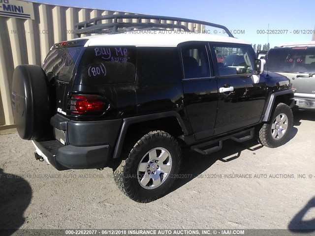 JTEBU11FX70016749 - 2007 TOYOTA FJ CRUISER BLACK photo 4