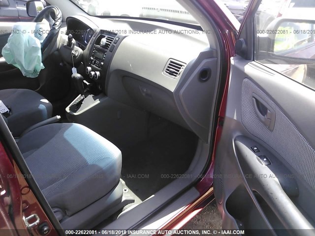 KM8JM12B27U522706 - 2007 HYUNDAI TUCSON GLS RED photo 5