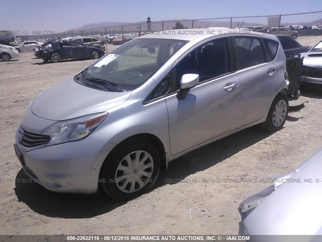 3N1CE2CP0FL449289 - 2015 NISSAN VERSA NOTE S/S PLUS/SV/SL/SR SILVER photo 2