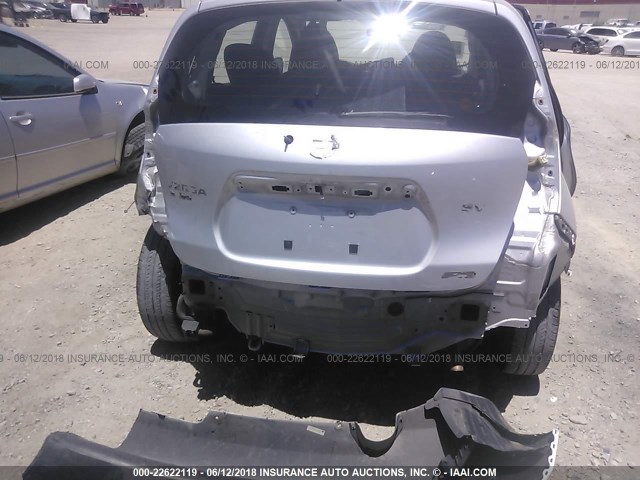 3N1CE2CP0FL449289 - 2015 NISSAN VERSA NOTE S/S PLUS/SV/SL/SR SILVER photo 6