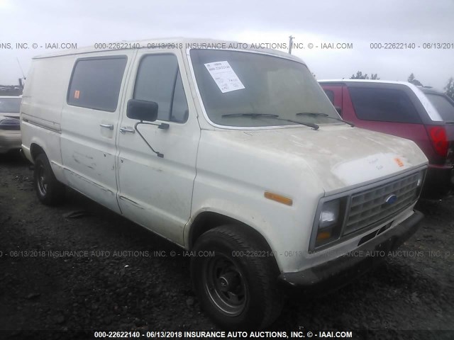 1FTEE14N4KHB03901 - 1989 FORD ECONOLINE E150 VAN WHITE photo 1