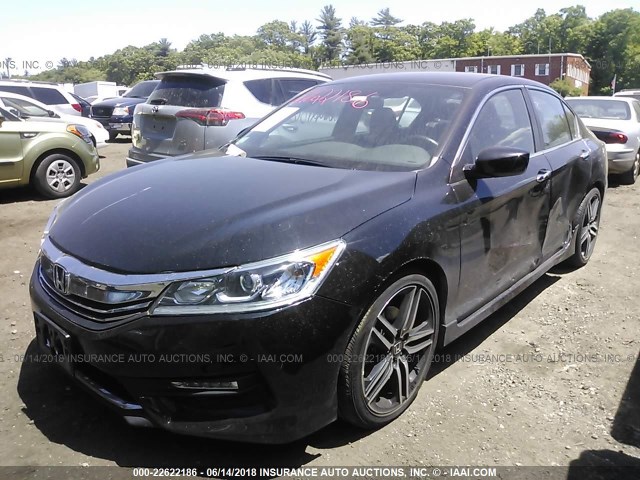 1HGCR2F16HA065652 - 2017 HONDA ACCORD SPORT SPECIAL EDITION BLACK photo 2