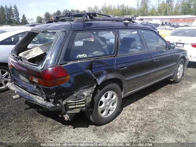 4S3BG685XX6660352 - 1999 SUBARU LEGACY OUTBACK/SSV/LIMITED/30TH BLUE photo 4