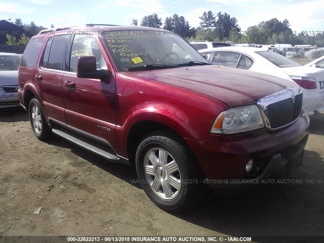 5LMEU78H93ZJ52848 - 2003 LINCOLN AVIATOR RED photo 1