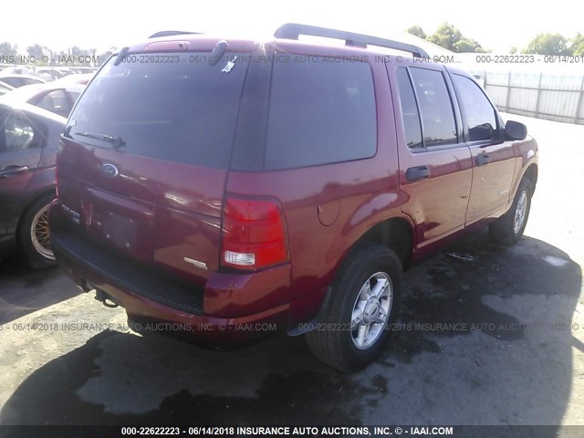 1FMZU63K95UB48364 - 2005 FORD EXPLORER XLT/XLT SPORT/NBX 红色 照片 4