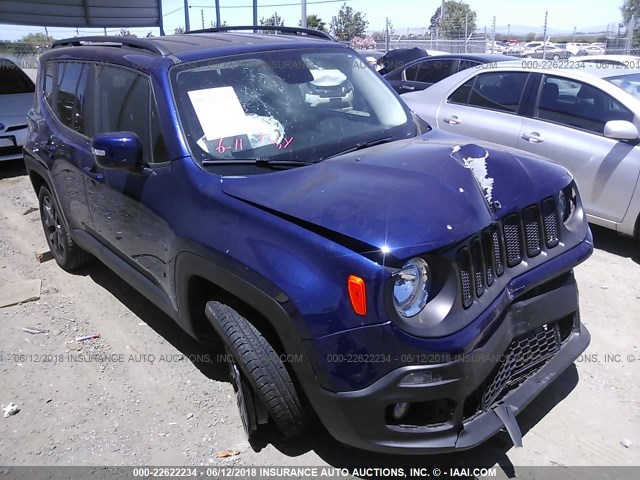 ZACCJBBB1HPE66353 - 2017 JEEP RENEGADE LATITUDE Dark Blue photo 1