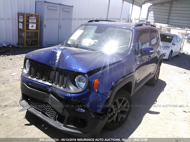 ZACCJBBB1HPE66353 - 2017 JEEP RENEGADE LATITUDE Dark Blue photo 2