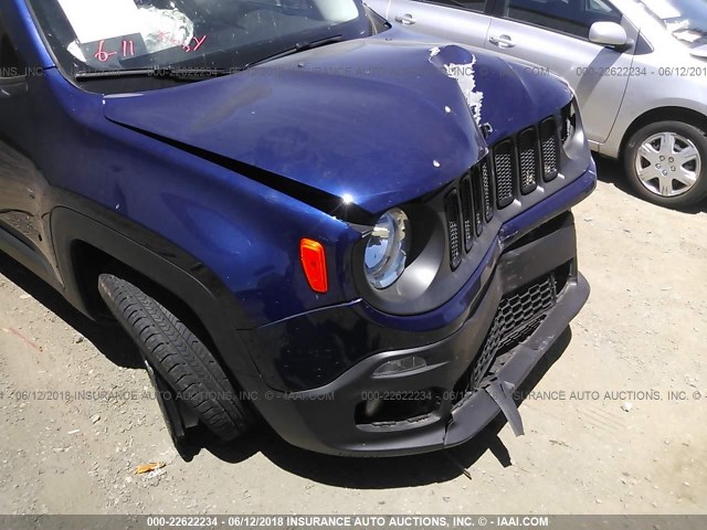 ZACCJBBB1HPE66353 - 2017 JEEP RENEGADE LATITUDE Dark Blue photo 6