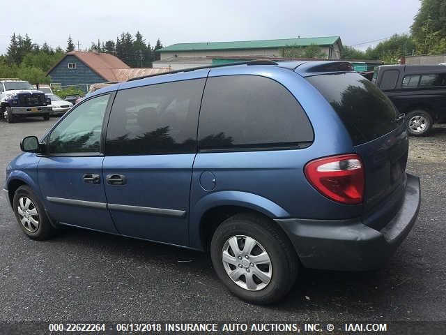 1D4GP25E47B263930 - 2007 DODGE CARAVAN SE BLUE photo 3