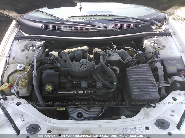 1C3EL56U41N525026 - 2001 CHRYSLER SEBRING LXI WHITE photo 10