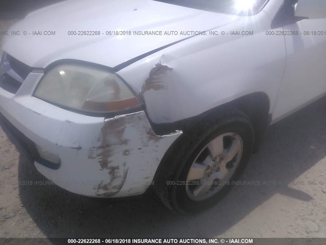 2HNYD18233H501560 - 2003 ACURA MDX WHITE photo 6