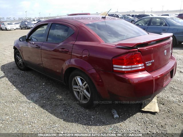 1B3LC56D59N542188 - 2009 DODGE AVENGER SXT/R/T RED photo 3