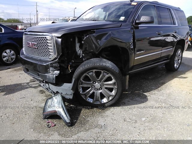 1GKS1CKJ4FR605015 - 2015 GMC YUKON DENALI BLACK photo 6