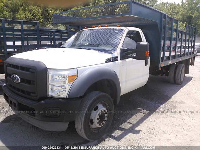 1FDUF5GY9BEA64192 - 2011 FORD F550 SUPER DUTY WHITE photo 2