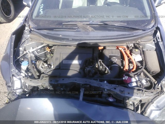 JHMFB4F33CS002524 - 2012 HONDA CIVIC HYBRID L GRAY photo 10