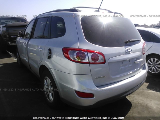 5NMSG3AB7AH357974 - 2010 HYUNDAI SANTA FE GLS SILVER photo 3