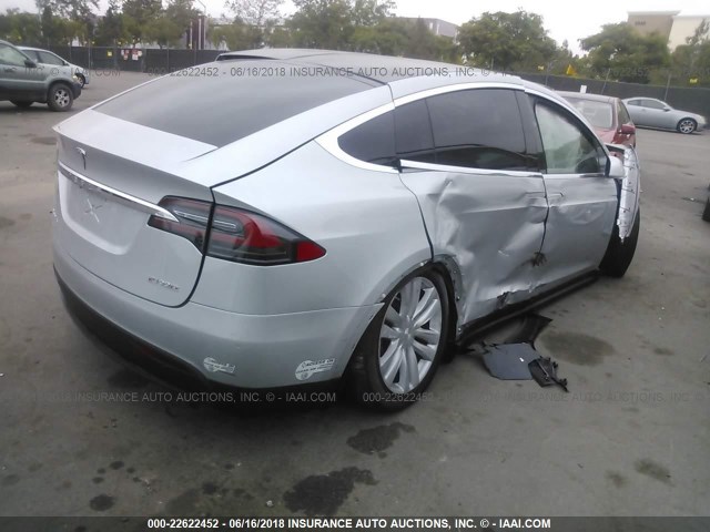 5YJXCBE47HF034818 - 2017 TESLA MODEL X GRAY photo 4