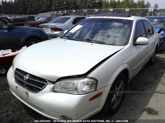 JN1CA31D5YT552653 - 2000 NISSAN MAXIMA GLE/GXE/SE WHITE photo 2