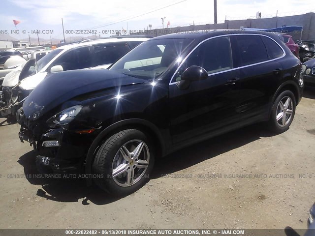 WP1AE2A2XCLA90129 - 2012 PORSCHE CAYENNE S HYBRID BLACK photo 2