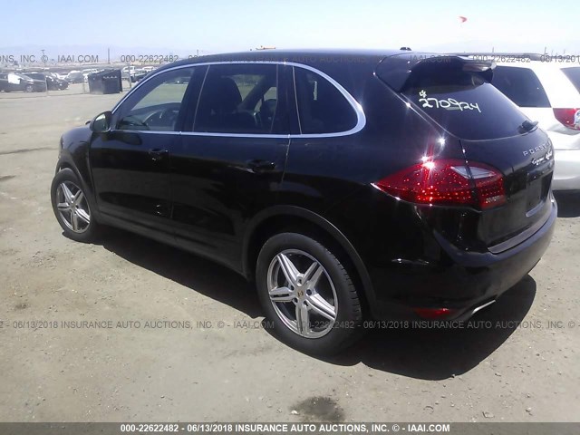 WP1AE2A2XCLA90129 - 2012 PORSCHE CAYENNE S HYBRID BLACK photo 3