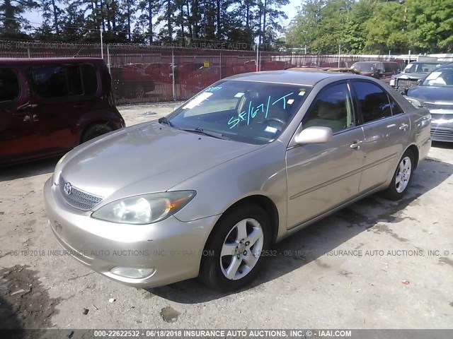 4T1BE32K72U501971 - 2002 TOYOTA CAMRY LE/XLE/SE Qızıl foto 2