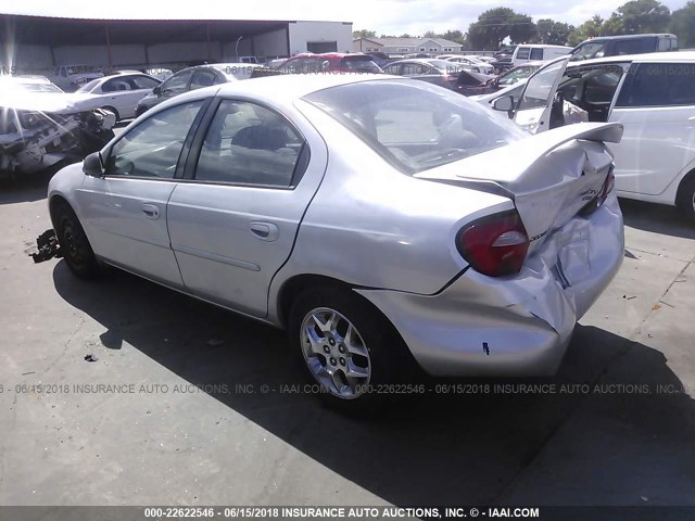 1B3ES56C23D106818 - 2003 DODGE NEON SXT SILVER photo 3