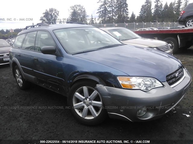 4S4BP61C667348865 - 2006 SUBARU LEGACY OUTBACK 2.5I BLUE photo 1