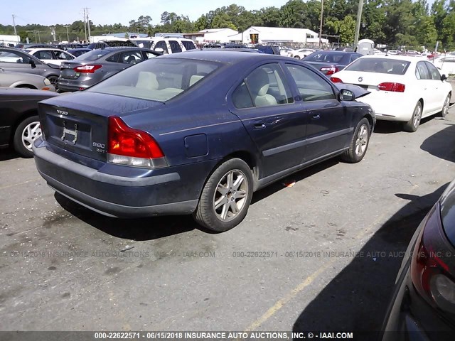 YV1RS58DX12002294 - 2001 VOLVO S60 2.4T BLUE photo 4