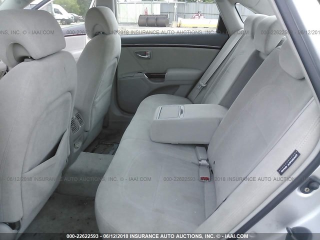 KMHFC46F17A239660 - 2007 HYUNDAI AZERA SE/LIMITED SILVER photo 8