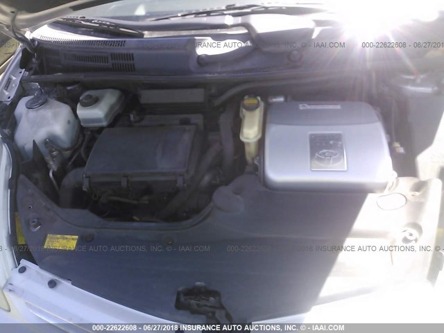 JTDKB20UX77576911 - 2007 TOYOTA PRIUS SILVER photo 10