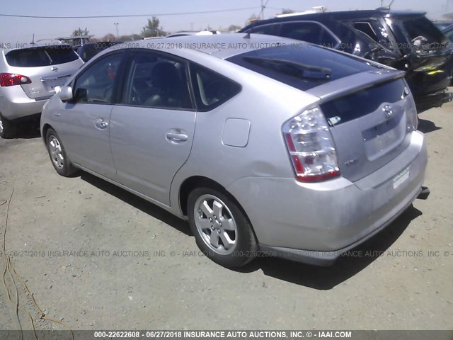 JTDKB20UX77576911 - 2007 TOYOTA PRIUS SILVER photo 3