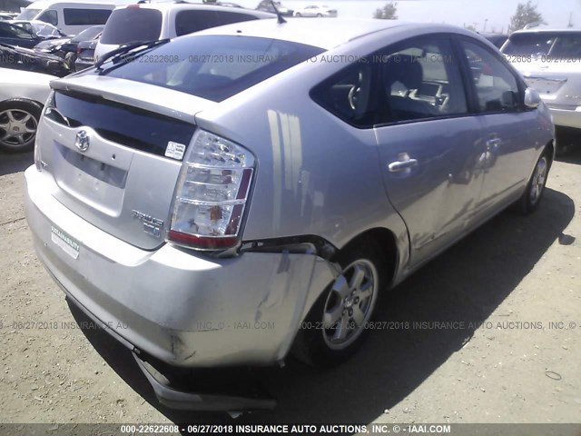 JTDKB20UX77576911 - 2007 TOYOTA PRIUS SILVER photo 4