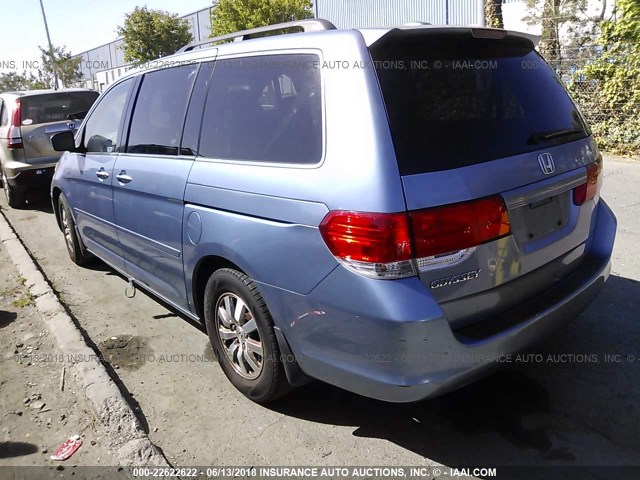 5FNRL387X8B024918 - 2008 HONDA ODYSSEY EXL BLUE photo 3