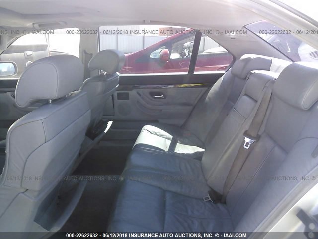 WBAGH834X1DP23561 - 2001 BMW 740 IL SILVER photo 8