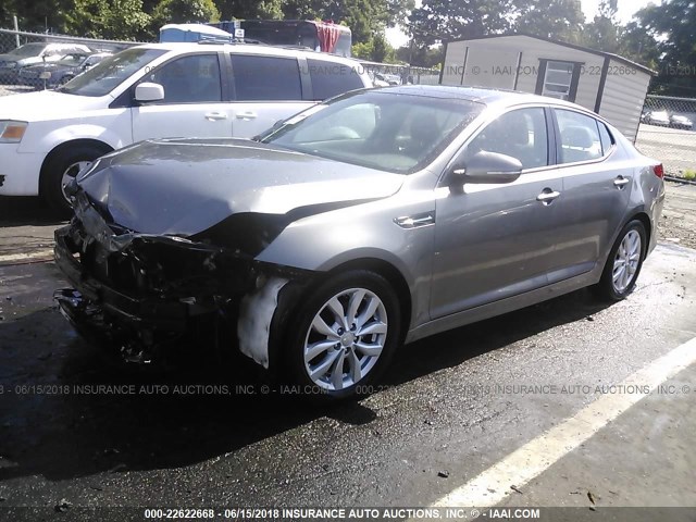5XXGN4A76FG395327 - 2015 KIA OPTIMA EX Gris foto 2