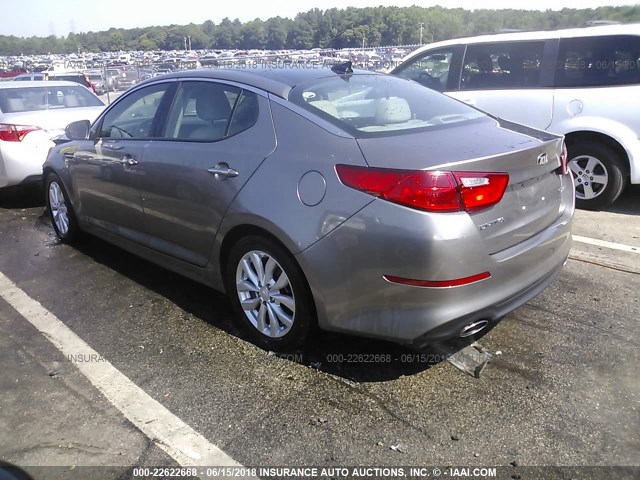 5XXGN4A76FG395327 - 2015 KIA OPTIMA EX Gris foto 3