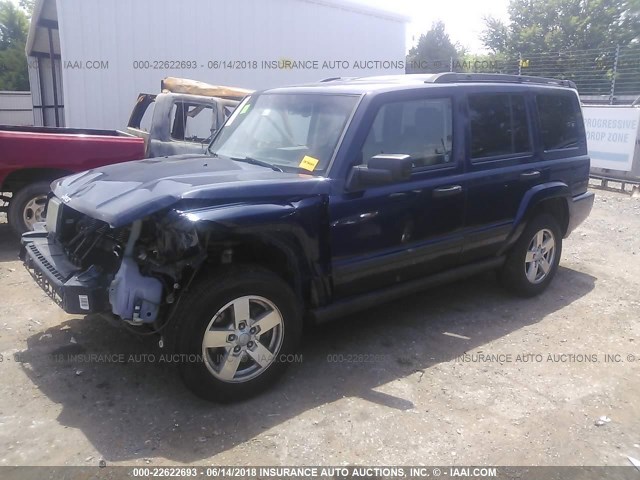 1J8HG48K66C198529 - 2006 JEEP COMMANDER მუქი ლურჯი ფოტო 2