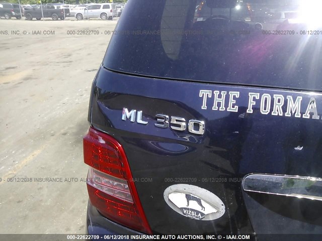 4JGBB8GB9BA629015 - 2011 MERCEDES-BENZ ML 350 4MATIC Dark Blue photo 6