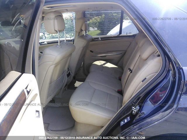 4JGBB8GB9BA629015 - 2011 MERCEDES-BENZ ML 350 4MATIC Dark Blue photo 8