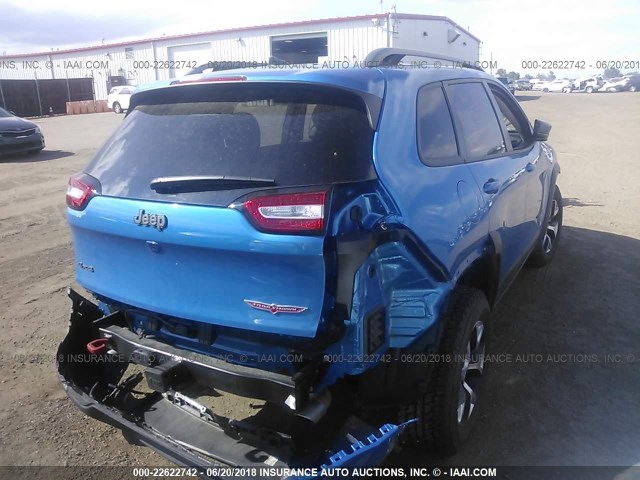 1C4PJMBX9JD533150 - 2018 JEEP CHEROKEE TRAILHAWK 蓝色 照片 4