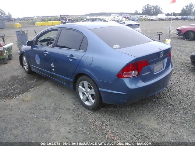 1HGFA168X6L112470 - 2006 HONDA CIVIC EX BLUE photo 3