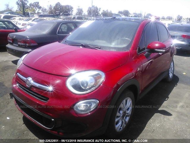 ZFBCFXBT0GP353161 - 2016 FIAT 500X EASY RED photo 2