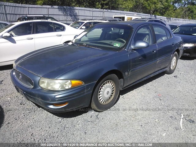 1G4HP54K414298162 - 2001 BUICK LESABRE CUSTOM BLUE photo 2